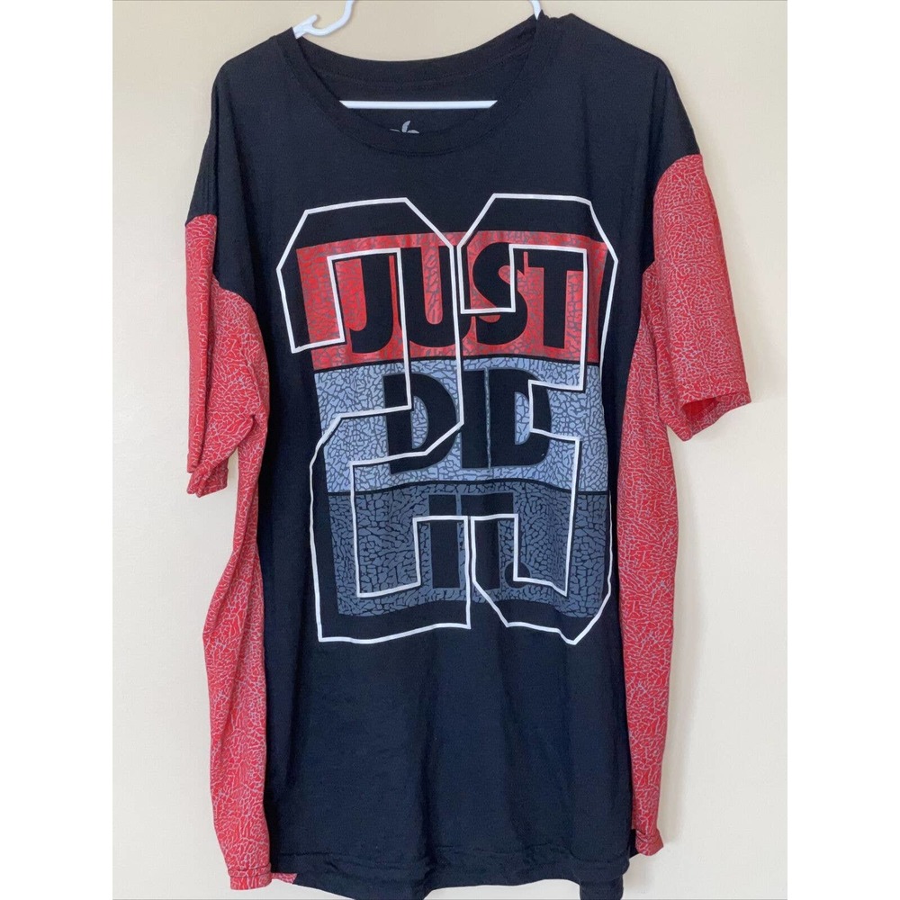 Vibes Mens Size 3XL Black And Red Short Sleeve #23 Tee Shirt‎ Just Did It